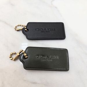 Olive Green And Black Coach Tags NEW